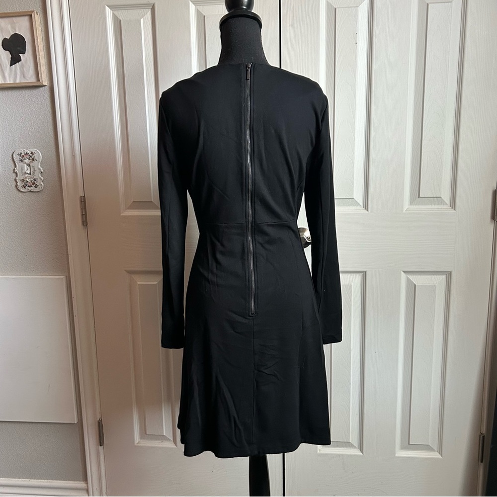 M&S Collection black long sleeve circle dress - Picture 4 of 6